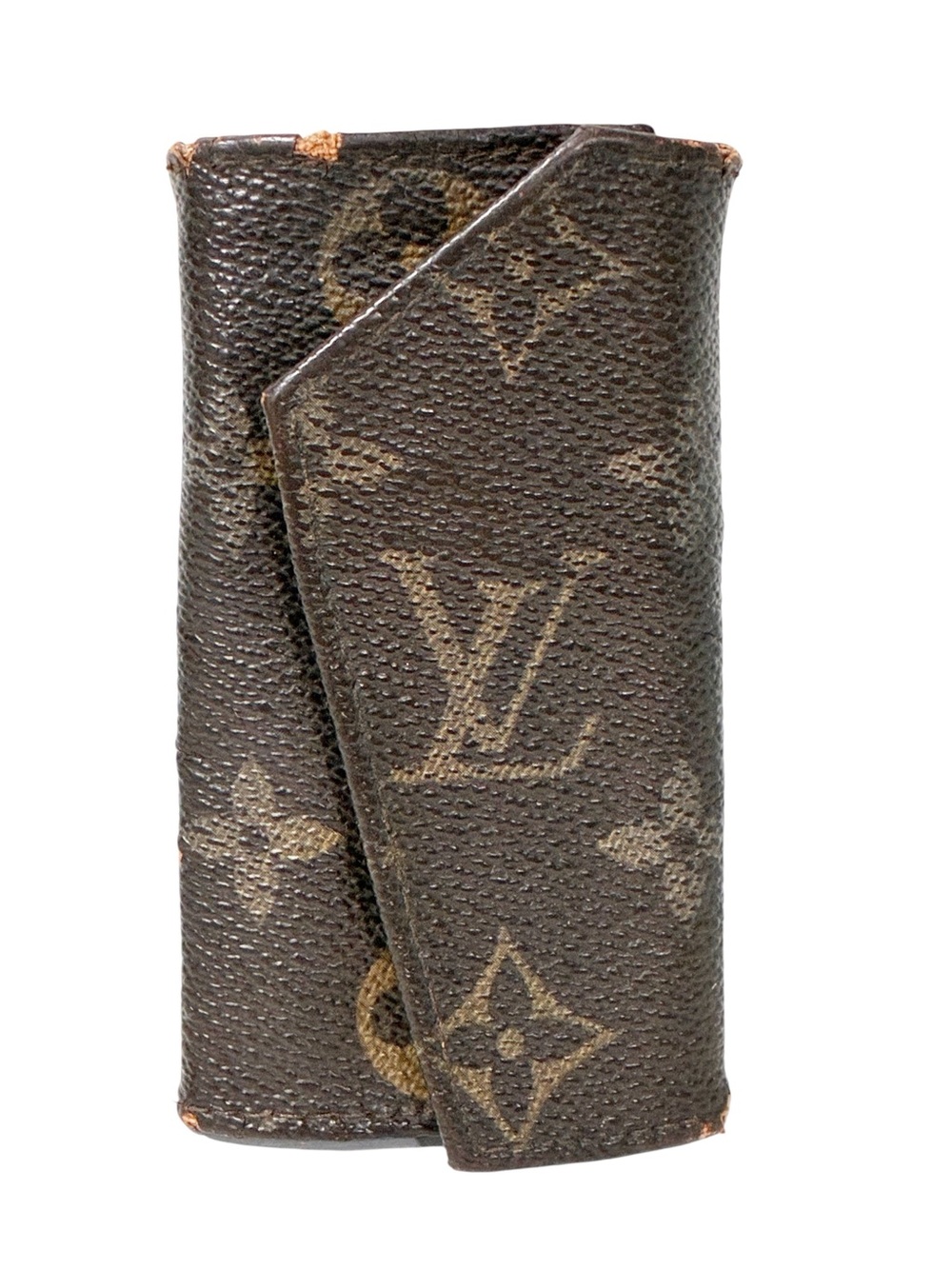 Louis Vuitton Vintage Amiet Monogram 6 Key Holder Brown Leather